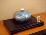 Fujii Kinsai Arita Japan - Somenishiki Platinum Rabbit Vase 17.50 cm - Free Shipping