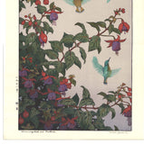 Yoshida Toshi - #017101 Hachi Dori (Humming Bird and Fuchsia) - Free Shipping