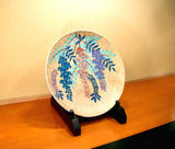 Fujii Kinsai Arita Japan - Somenishiki Golden Wisteria Ornamental plate 39.50 cm - Free Shipping