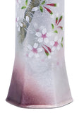 Saikosha - #009-06 Sakura Hexagonal vase (Cloisonné ware vase) - Free Shipping