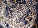 Fujii Kinsai Arita Japan - Tetsuyu Platinum & Gold Rise Dragon Ornamental plate 46.00 cm - Free Shipping