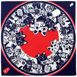 Kenema - Maneki-neko  猫手まねき - Furoshiki 50 x 50 cm