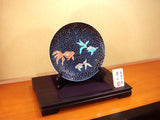 Fujii Kinsai Arita Japan - Tetsuyu Golden Kingyo (Gold Fish) Ornamental plate 30.80 cm  - Free Shipping