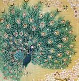 Saikosha - #001-01 Peacock & Sakura (Framed Cloisonné ware) - Free Shipping
