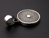 Saito - Heart Sutra Extra Small Round Shape Silver Pendant Top (Silver 950)