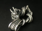 Saito - Rise Dragon W/Chakra Silver Pendant Top (Silver 925)