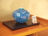 Fujii Kinsai Arita Japan - Somenishiki Tessen Vase 14.50 cm - Free Shipping