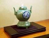 Fujii Kinsai Arita Japan - Somenishiki Kinsai  Karakusa Monyou Keizu Incense burner 32.50 cm - Free Shipping