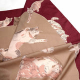 Asayama Misato - Cats    97 x 97 cm Furoshiki  (Japanese Wrapping Cloth)