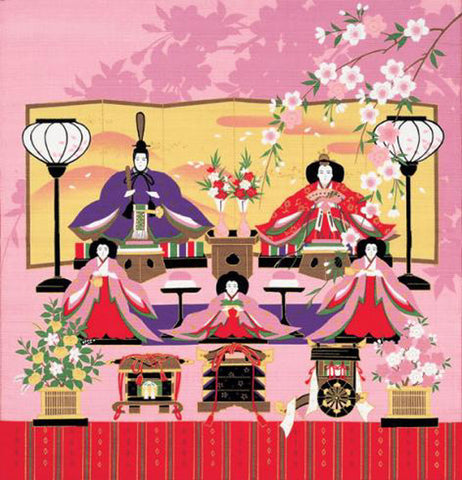 Saigiki - Hinamatsuri (Dolls for Girls Festival) - Furoshiki - 50 x 50 cm