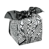 Art Brut - Kaze (Wind) charcoal gray  風 チャコールグレー - Furoshiki   50 x 50 cm