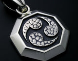 Saito - Octagon Shape Mitsudomoe Silver Pendant Top(Silver 950)