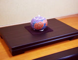 Fujii Kinsai Arita Japan - Somenishiki Kinsai Seigaiha Peony Incense burner 10.70 cm  - Free Shipping