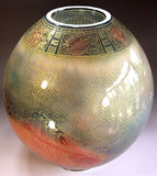 Fujii Kinsai Arita Japan - Yurisai Kinran Carps Ornamental vase 32.50 cm (Superlative Collection)  - Free Shipping