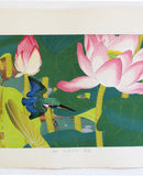 Tsuchiya Rakuzan - Guren (Red Lutus Flower) ni Kawasemi - Free Shipping　
