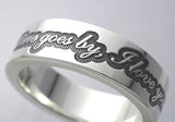 Saito - Posy Silver 950 Ring - Pair ( For You & Her ) " No matter how much time goes by, I love you. "