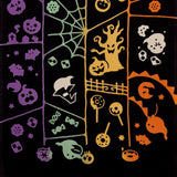 Kenema -  Amida  Halloween  あみだハロウィン  (The dyed Tenugui) - Japanese traditional Tenugui
