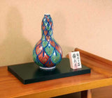 Fujii Kinsai Arita Japan -Somenishiki Kinsai Amime Monyo Vase 23.20 cm - Free Shipping