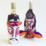 Cochae - Kabuki  48 福コチャエ 歌舞伎 クロ- Furoshiki 48 x 48 cm