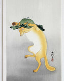 Ohara  Koson - Odoru Kitsune  (A dancing fox) - Free Shipping