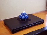 Fujii Kinsai Arita Japan - Somenishiki Seigaiha Monyou Incense burner 12.80 cm - Free Shipping