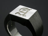 Saito - Old English Initial Silver Ring (Silver 925)