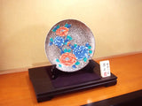 Fujii Kinsai Arita Japan - Somenishiki Platinum Peony Ornamental plate 30.80 cm - Free Shipping