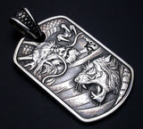 Saito - Rise Dragon - R & Tiger Silver 950 Pendant