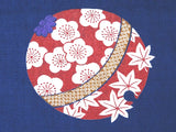 Kyoto Noren (Doorway curtain) 85 cm X 150 cm - Suzu Chirashi (Navy) - Free Shipping