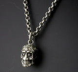 Saito - Tibetan Skull Silver Pendant top (Silver 925)