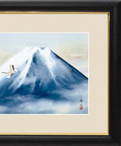Sankoh Framed Mt. Fuji - G4-BF027L - Reimei Fuji (The morning Mt. Fuji & cranes)