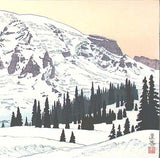 Yoshida Toshi - Mt. Rainier in Winter- Free Shipping