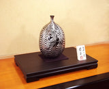 Fujii Kinsai Arita Japan - Tenmokuyu Platinum Couple crane Vase 27.50 cm - Free Shipping