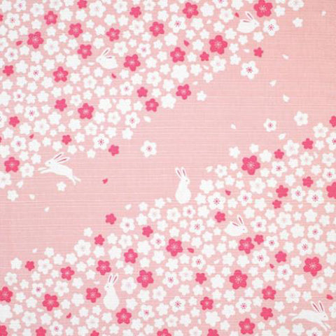 Kenema - Sakura Usagi (Rabbit) 桜うさぎ - Furoshiki 50 x 50 cm