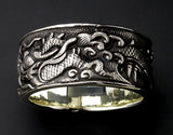 Saito - Rise Dragon in the Sea Silver Ring (Silver 925)