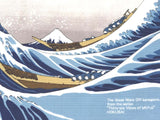 Sumidagawa - Katsushika Hokusai -The Great Wave off Kanagawa (波裏に富士)  - Furoshiki 48 x 48 cm