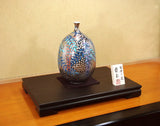 Fujii Kinsai Arita Japan - Somenishiki Platinum Wisteria Vase 27.50 cm - Free Shipping
