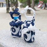 Tokolo Musubi - PPP Karakusa Kon (Navy) - Furoshiki  50 x 50 cm