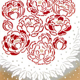 Kenema - Winter Peony  (The dyed Tenugui)