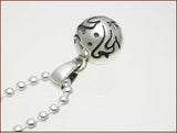 Saito - Seven Buddha in Sanskrit Characters Silver Ball Pendant top