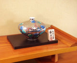 Fujii Kinsai Arita Japan - Somenishiki Platinum Kudzu Vase 14.90 cm - Free Shipping