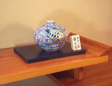 Fujii Kinsai Arita Japan - Somenishiki Kinsai Platinum Sho Chiku Bai Tsuru Kame Vase 14.50 cm - Free Shipping