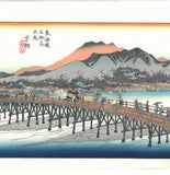 Utagawa Hiroshige - Sanjō Ōhashi at Keishi (The Fifty-three Stations of the Tokaido)  Unsodo Edition - Free shipping