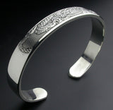 Saito - Rise Dragon-L Silver 950 Bangle