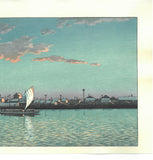 Kawase Hasui - #HKS-17 Hamamachi Kaigan (Sea side of Hamamachi)  - Free Shipping