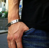 Saito - Nine Letters Mantra (Kuji-Kiri) (九字切り) Silver Bangle (Silver 950)