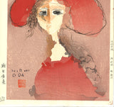 Oda Hiroki - Little girl - Japanese traditional woodblock print  Limited Edition - Free Shipping