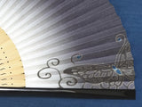 Traditional handcrafted Kyoto Ladies' Sensu - #227 Blue Butterfly - Purple