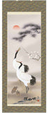 Sankoh Kakejiku - 9C1-025 - Sho Chiku Bai Tsuru Kame (Pair of Cranes & Pine, Bamboo, and Plum) - Free Shipping