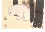 Kamisaka Sekka - #3 Enokoro (Puppies & a snail) - Free Shipping